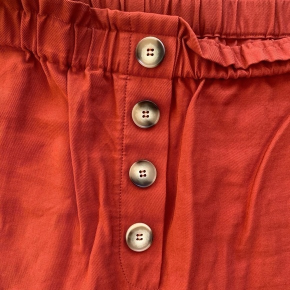 ELODIE rust orange button jogger pants - Picture 3 of 10